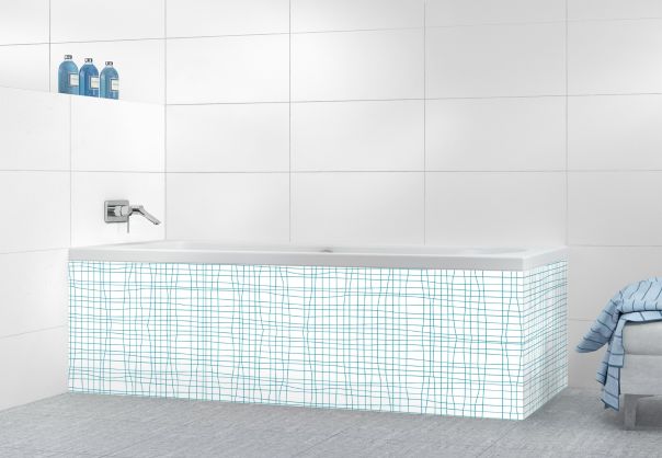 Panneau tablier de bain Stockholm couleur Bleu paon