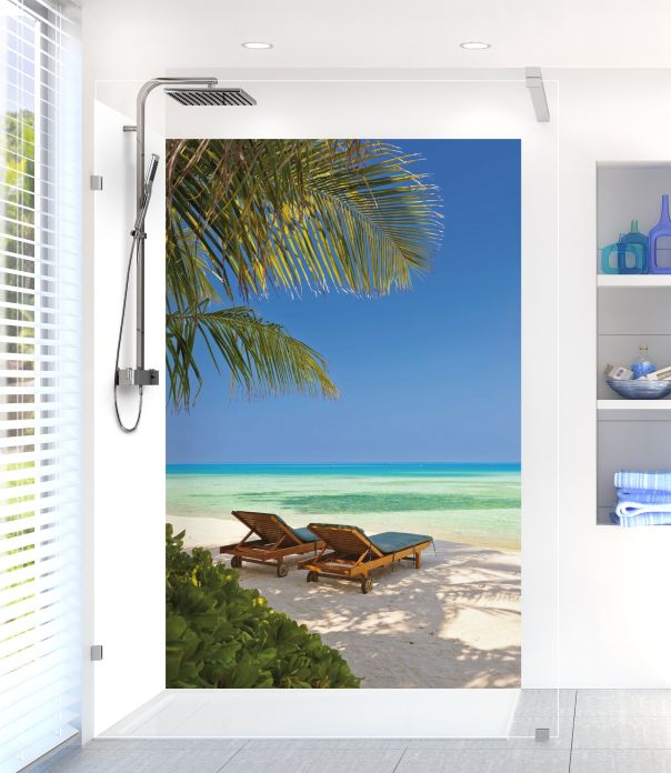 Panneau de douche Transats au soleil