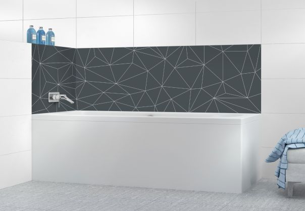 Panneau de bain Constellation couleur Gris anthracite motif inversé