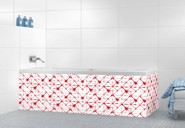 Panneau tablier de bain Casablanca couleur Rouge vermillon