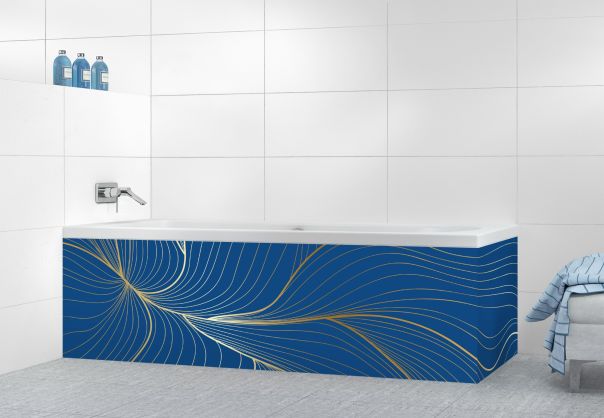 Panneau tablier de bain Volupté couleur Bleu électrique motif inversé