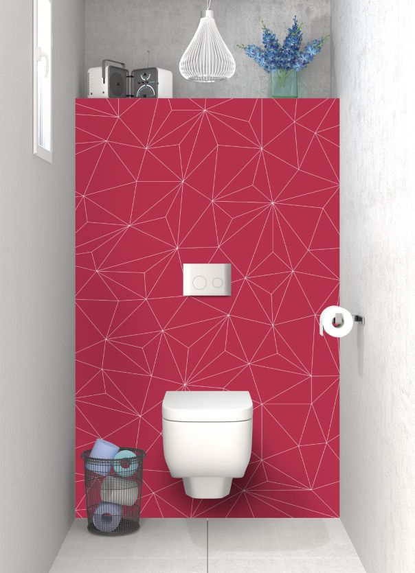 Panneau WC Constellation couleur Rose grenade motif inversé