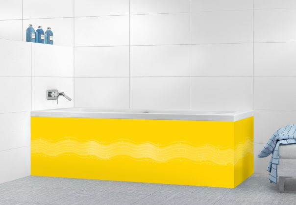 Panneau tablier de bain Vagues design couleur Mimosa