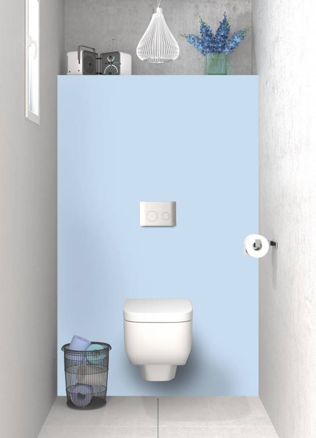 Panneaux déco toilettes bleus sur-mesure, C-macrédence
