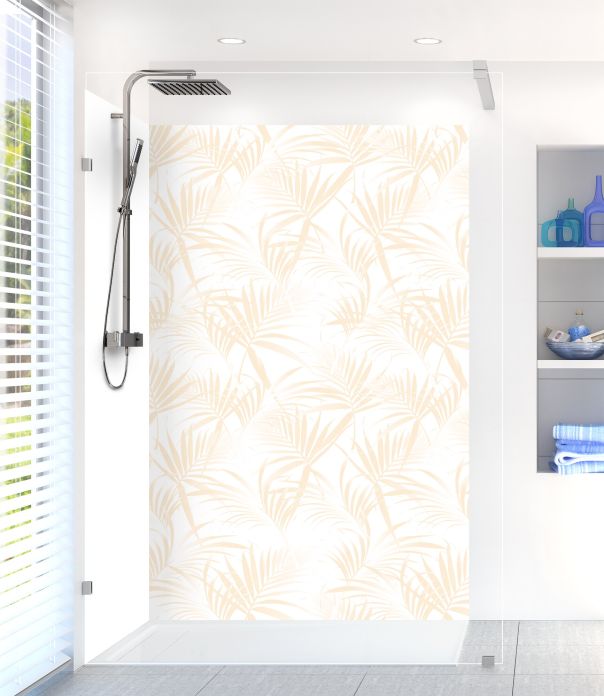 Panneau de douche Feuilles tropicales couleur Dune