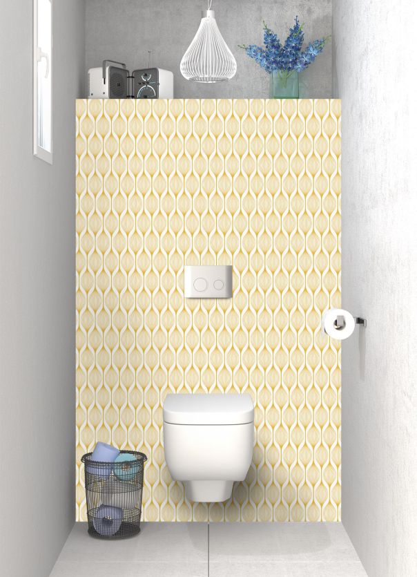 Panneau WC Rubans design couleur Curcuma