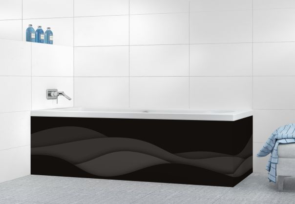 Panneau tablier de bain Vagues couleur Noir