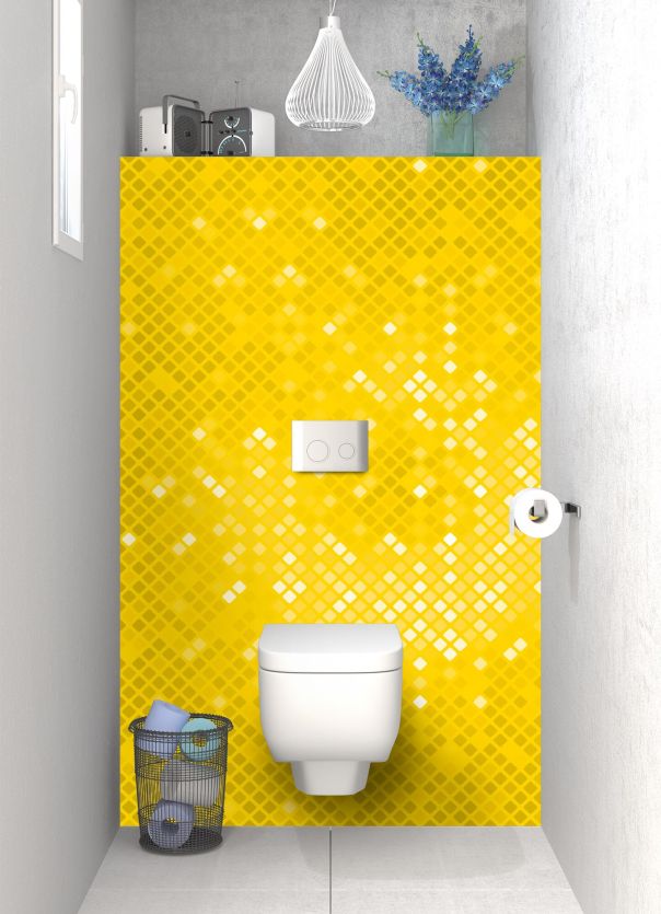 Panneau WC Diamants brillants couleur Mimosa