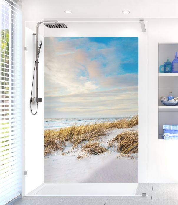 Photo de dunes pour panneau mural de douche donnant une ambiance de voyage et d'évasion dans la salle de bain