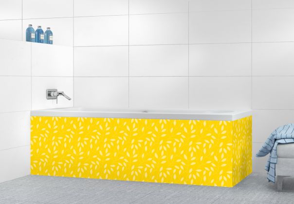 Panneau tablier de bain Rideau de feuilles  couleur Mimosa