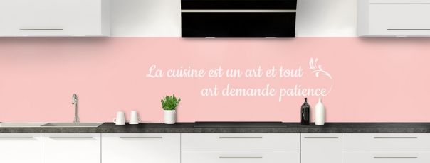 Crédence de cuisine Citation  couleur Quartz rose panoramique