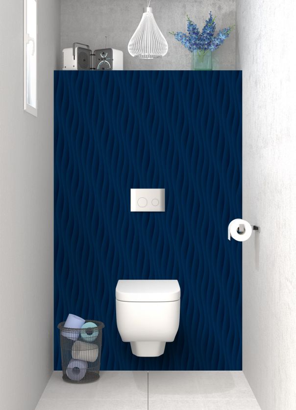 Panneau WC Ondes couleur Bleu nuit