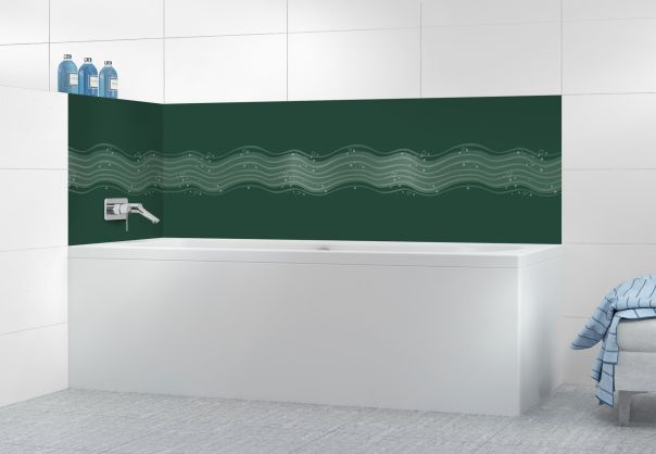 Panneau de bain Vagues design couleur Vert avocat