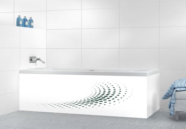 Panneau tablier de bain Nuage de points couleur Vert avocat