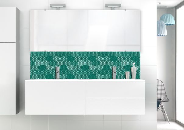 Panneau vasque Camaïeu hexagone couleur Vert jade