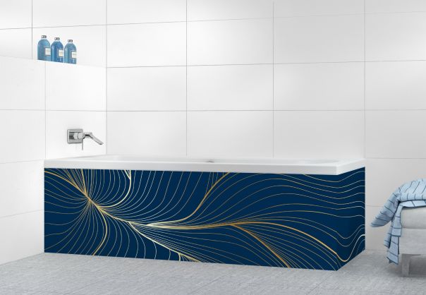 Panneau tablier de bain Volupté couleur Bleu nuit motif inversé