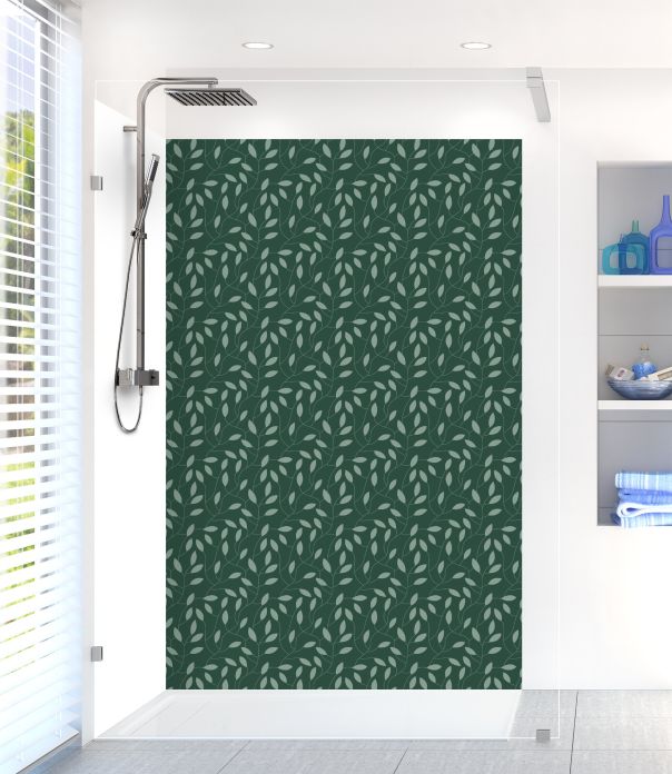 Panneau de douche Rideau de feuilles  couleur Vert avocat