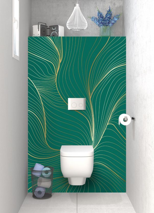 Panneau WC Volupté couleur Vert jade motif inversé