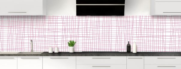Crédence de cuisine Stockholm couleur Saphir rose panoramique