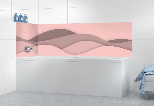 Panneau de bain Vagues couleur Quartz rose