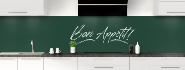 Crédence de cuisine Bon appétit couleur Vert avocat panoramique
