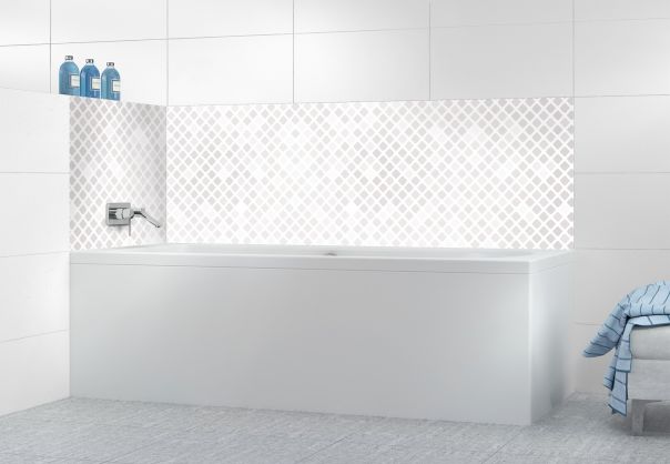 Panneau de bain Diamants brillants couleur Blanc