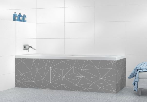 Panneau tablier de bain Constellation couleur Gris pierre motif inversé