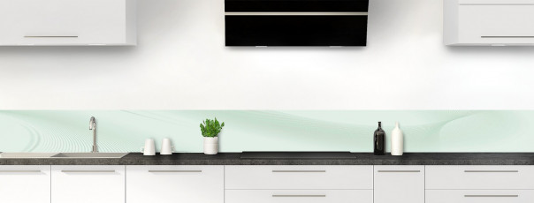 Crédence de cuisine Volute couleur vert eau dosseret motif inversé