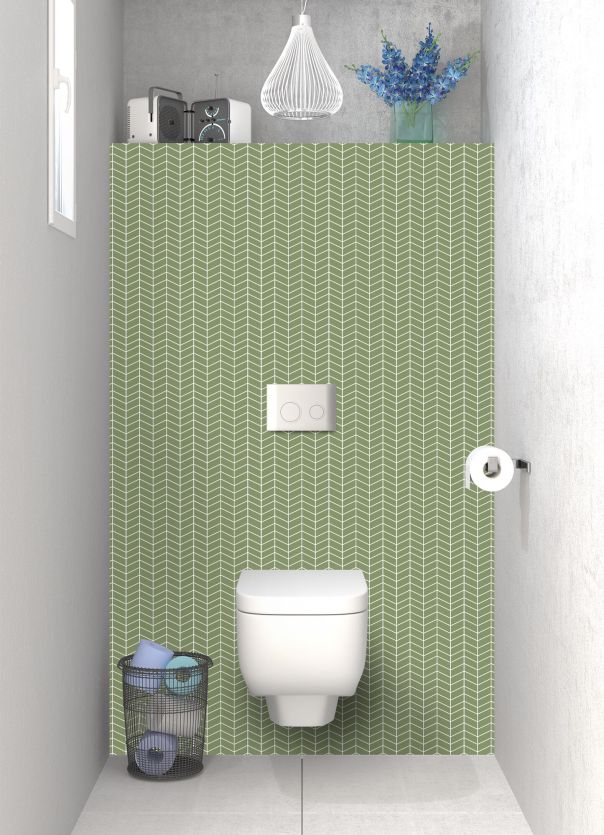 Panneau WC Origami  couleur Vert sauge