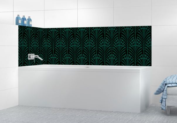 Panneau de bain Feuilles de palme couleur Vert jade