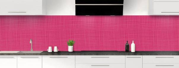 Crédence de cuisine Imitation tissus couleur Saphir rose panoramique