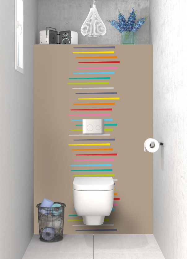 Panneau WC Barres colorées couleur Mulot