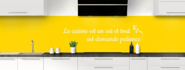 Crédence de cuisine Citation  couleur Mimosa panoramique