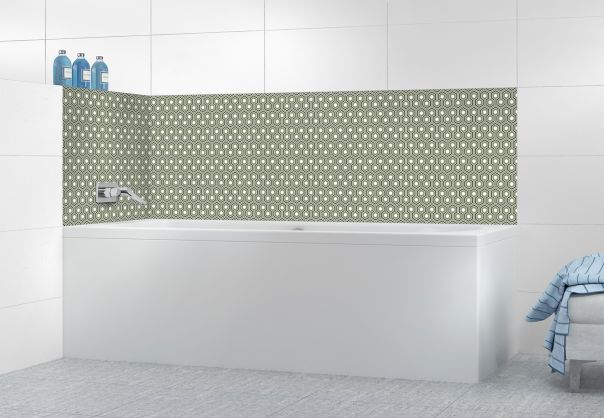 Panneau de bain Hexagones  couleur Vert sauge