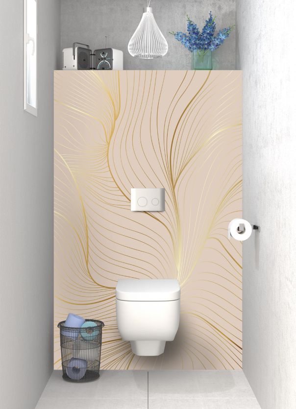 Panneau WC Volupté couleur Grège motif inversé