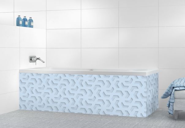 Panneau tablier de bain Hélice en relief couleur Bleu dragée