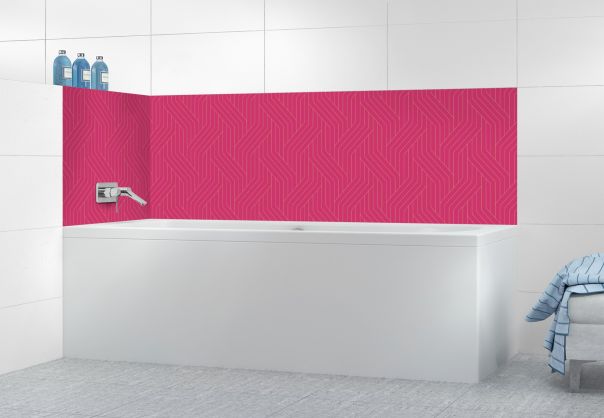 Panneau de bain Entrelacs doré couleur Saphir rose