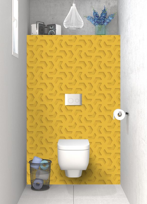 Panneau WC Hélice en relief couleur Curcuma