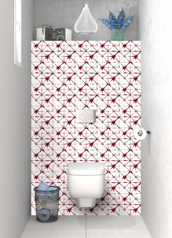 Panneau WC Casablanca couleur Rouge grenat