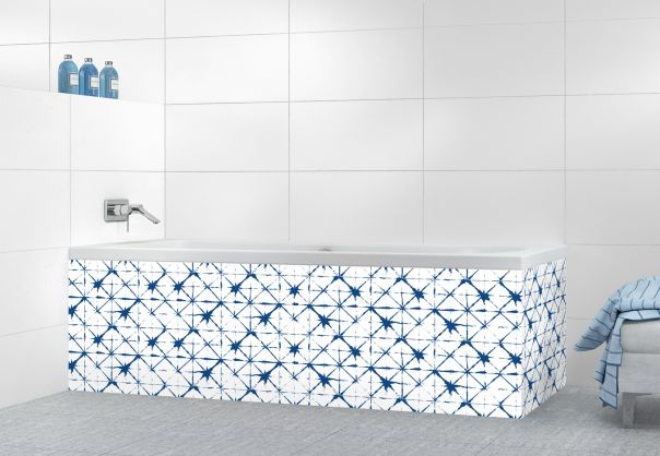 Panneau tablier de bain Casablanca couleur Bleu électrique