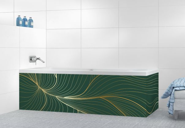 Panneau tablier de bain Volupté couleur Vert avocat motif inversé