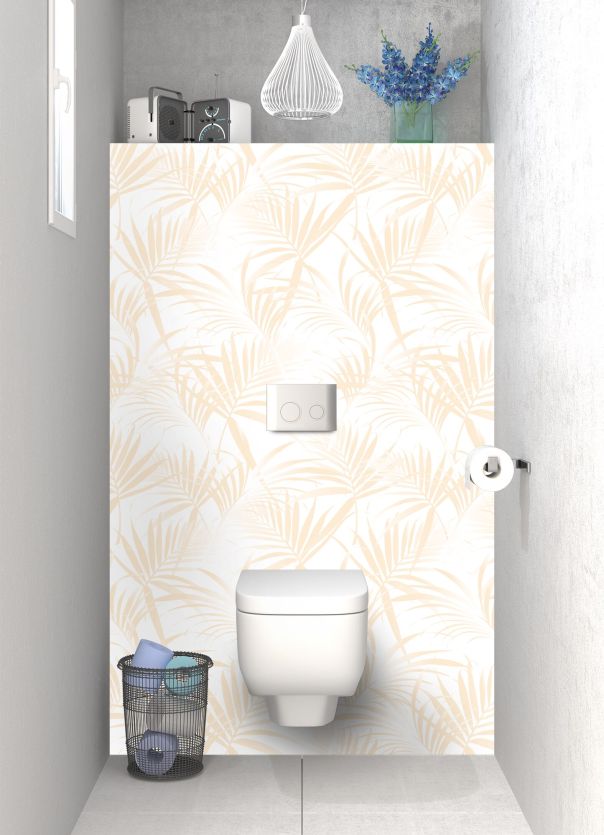 Panneau WC Feuilles tropicales couleur Dune