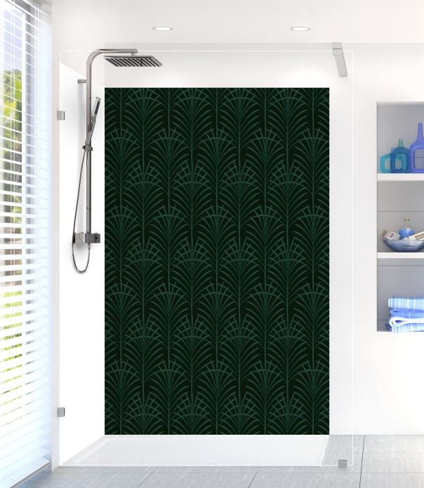 Panneau de douche Feuilles de palme couleur Vert avocat