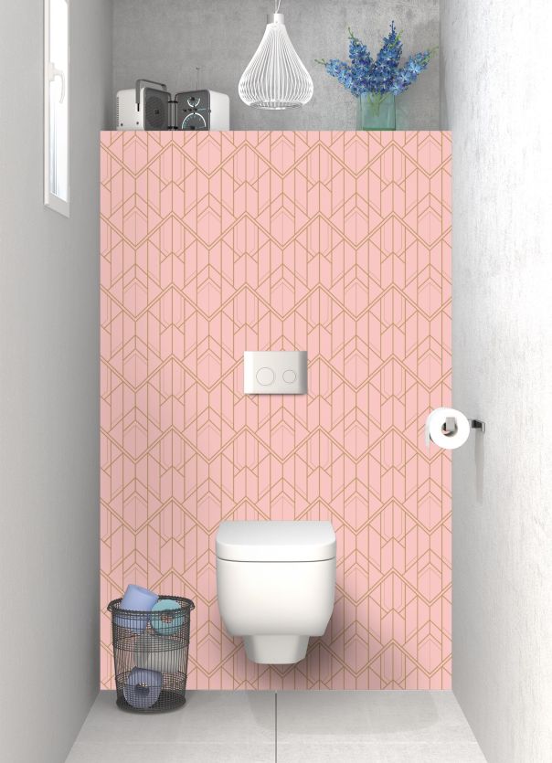 Panneau WC Gatsby doré couleur Quartz rose