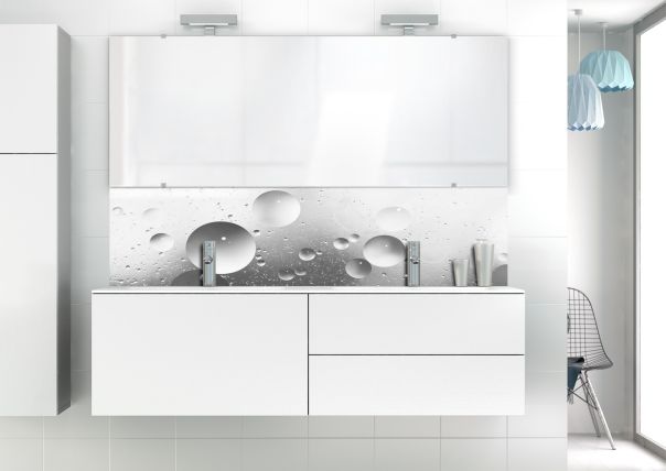 Panneau vasque Gouttes d'eau motif inversé