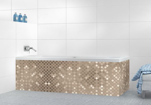 Panneau tablier de bain Diamants brillants couleur Mulot motif inversé