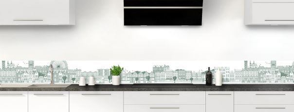 Crédence de cuisine Londres couleur Vert avocat frise