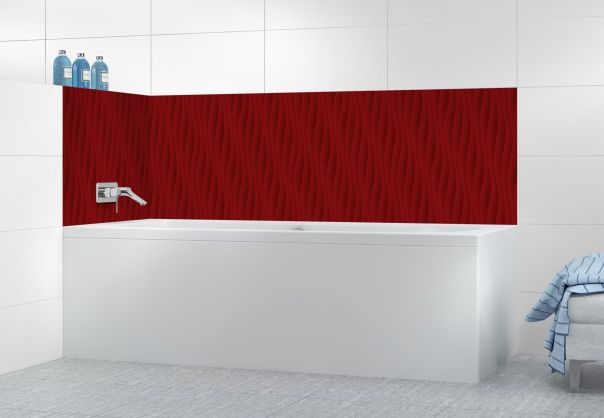 Panneau de bain Ondes couleur Rouge grenat