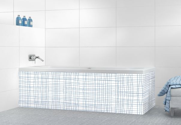 Panneau tablier de bain Stockholm couleur Bleu électrique