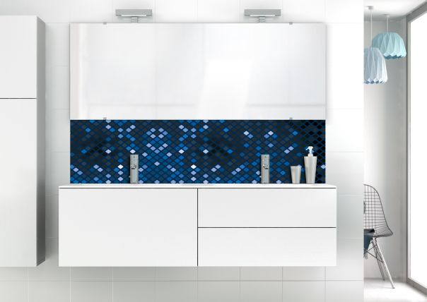 Panneau vasque Diamants brillants couleur Bleu nuit motif inversé